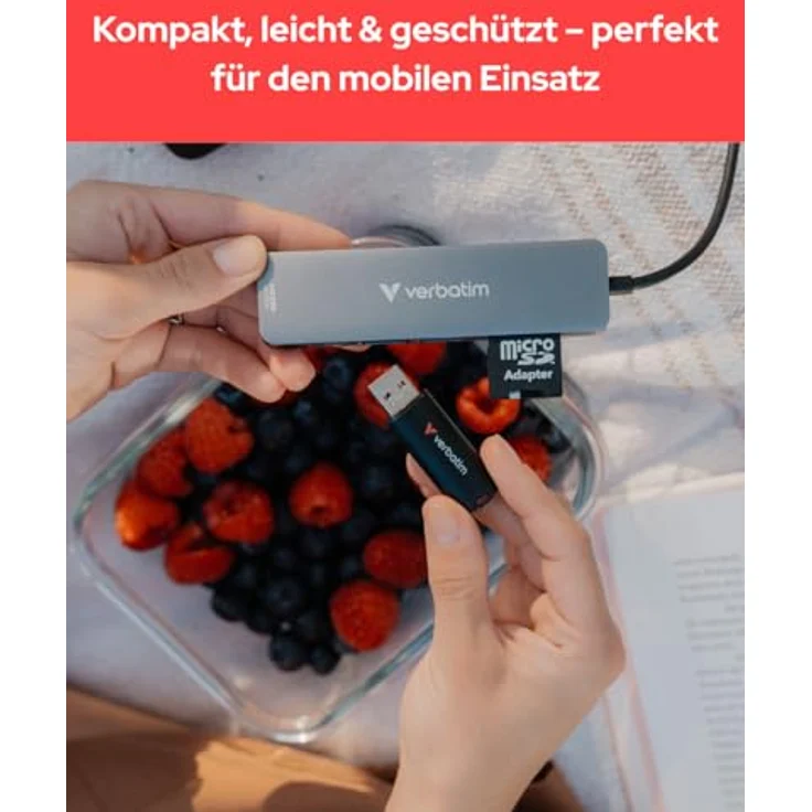 Verbatim USB-Stick V200 Metal, 128 GB, Lesegeschwindigkeit 200 MB/Sek, Schreibgeschwindigkeit 80 MB/Sek, schwarz – Bild 5