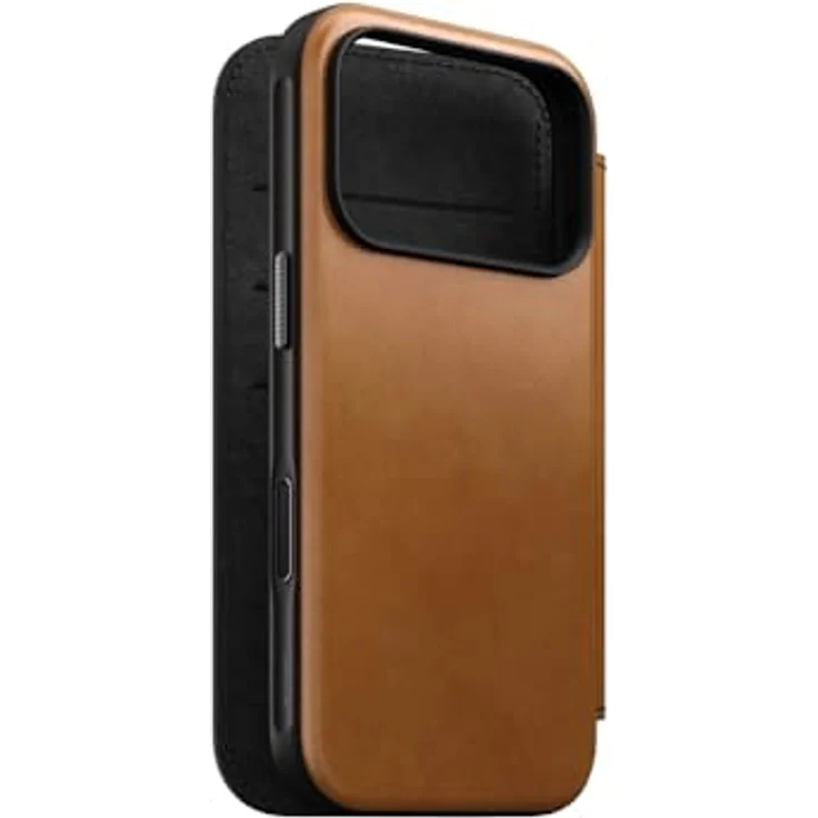 Nomad Moderne Leder-Folio-Schutzhülle für iPhone 17 Pro, Braun - Elegantes Design, hochwertige Lederoberfläche, optimaler Schutz – Bild 2