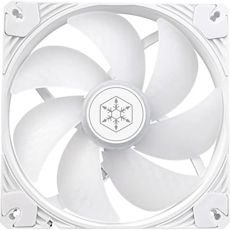 SilverStone Shark Force ARGB 140mm Gehäuselüfter - Weiß, PWM, Shark Force-Lüfterflügeldesign, 0-2200 U/min, ARGB-Beleuchtung – Bild 2