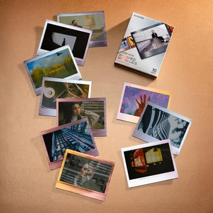 INSTAX Wide Film Brushed Metal Design, 10 Aufnahmen, Metallicoptik im Farbverlauf – Bild 4
