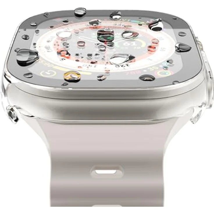 Vonmühlen Dünne Hülle für Apple Watch Ultra 1/2, Kratzfeste und Wasserabweisende Schutzhülle aus Umweltbewussten Materialien, Transparent, Case 49mm – Bild 4