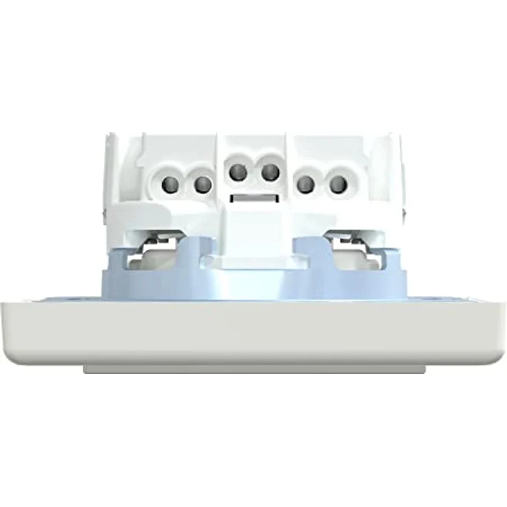 Merten MEG2301-1519 SCHUKO-Steckdose mit voller Abdeckplatte, Steckklemmen, polarweiß, M-SMART, Weiß – Bild 5