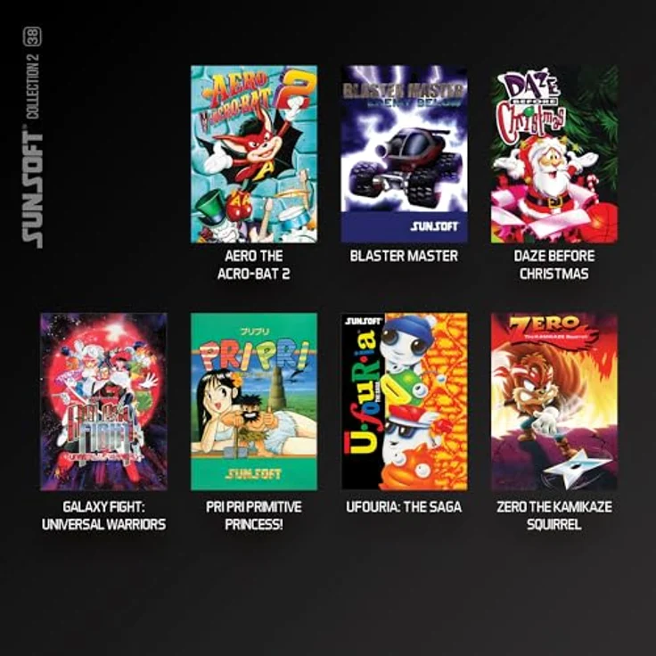 Blaze Entertainment Evercade Sunsoft Collection 2 Cartridge, Retro-Spielesammlung mit 7 Klassikern, kompatibel mit Evercade Handheld, VS, EXP und Super Pocket – Bild 3