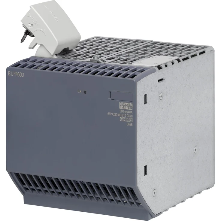 Siemens USV-Puffermodul 6EP4297-8HB10-0XY0, wartungsfreies Puffermodul mit 300 ms Pufferzeit, 40 A, für SITOP PSU8600