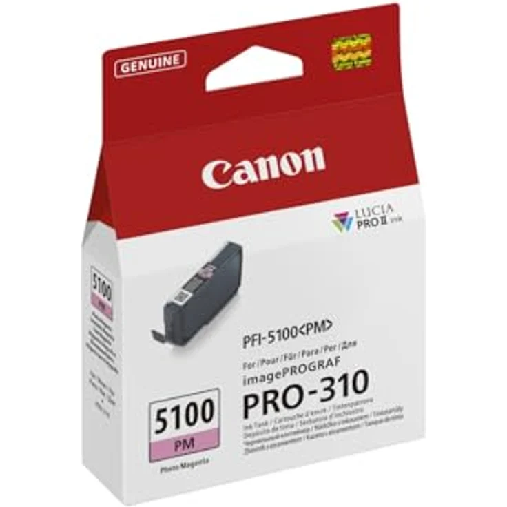Canon PFI-5100 PM, Tintenpatrone in Purpur für professionelle Druckergebnisse – Bild 2