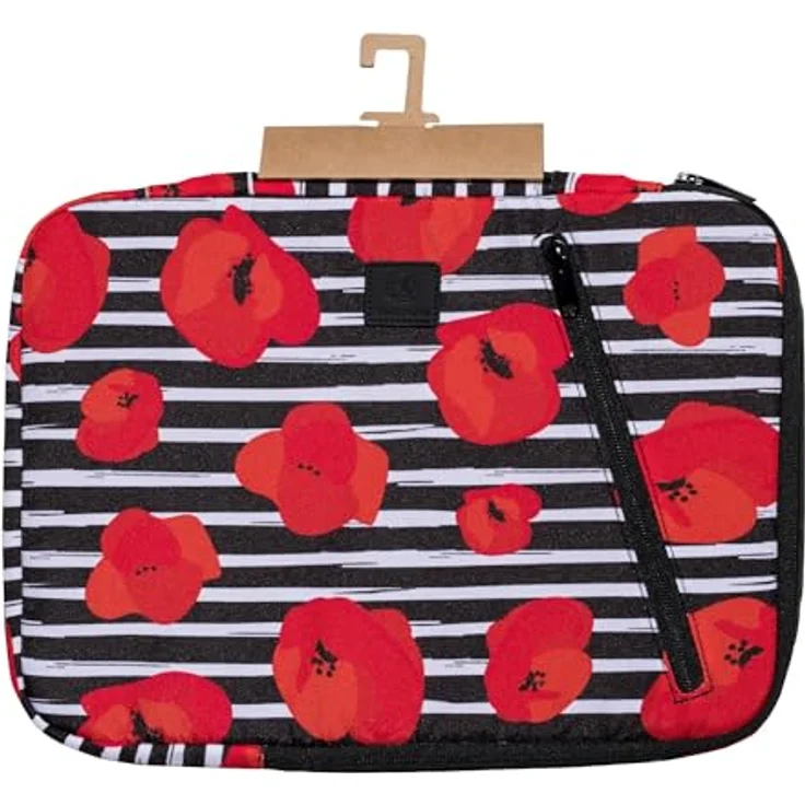 Exacompta SLEEVE 13-14 Inch, Notebooktasche aus recyceltem Polyester, rot, wasserabweisend, mit einziehbarem Griff und Schaumstoffpolsterung – Bild 5