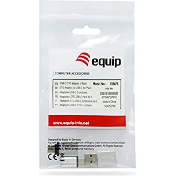 Equip 133475 OTG-Adapter für USB-C 3er Pack/Silber – Bild 2