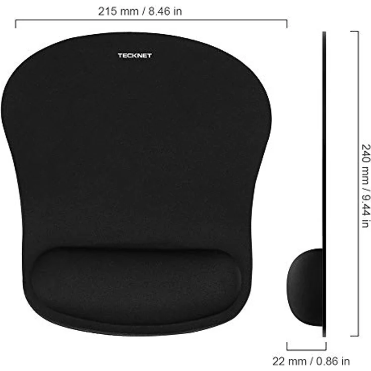 Mauspad, TeckNet Ergonomisches Komfort Mousepad Office Mat Gel mit Handgelenkauflage für Computer und Laptop – Bild 6