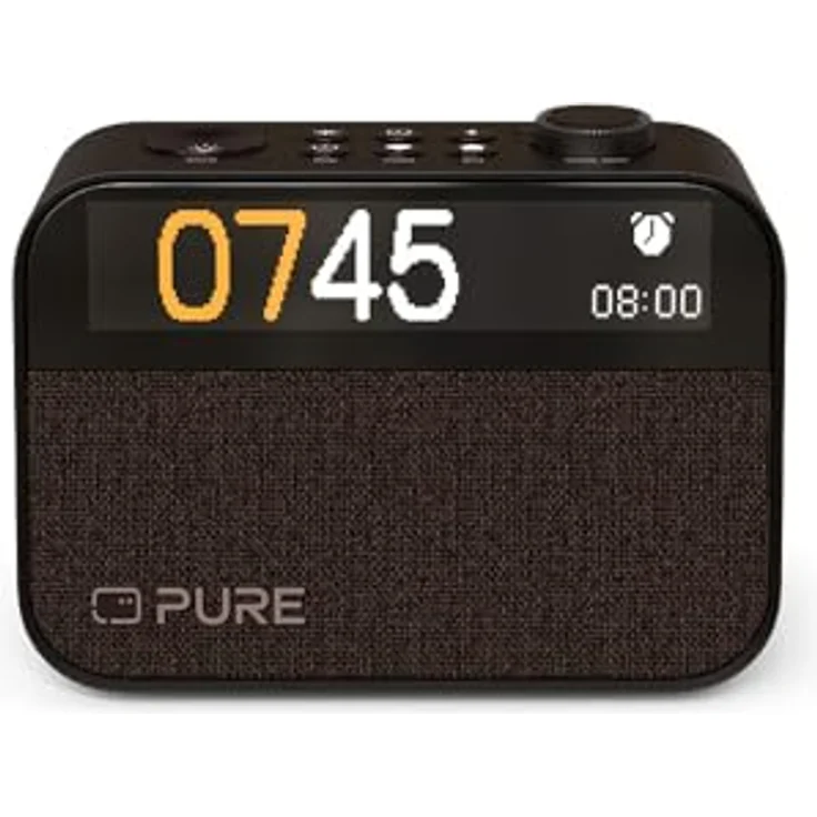 Pure Moment Radiowecker für Schlafzimmer & Büro (DAB+/FM Digital Radio, Bluetooth, White Noise Geräusche Einschlafhilfe, Wake Up Light Lichtwecker, Nachtlicht, Alarm, dimmbares Display) Schwarz – Bild 2
