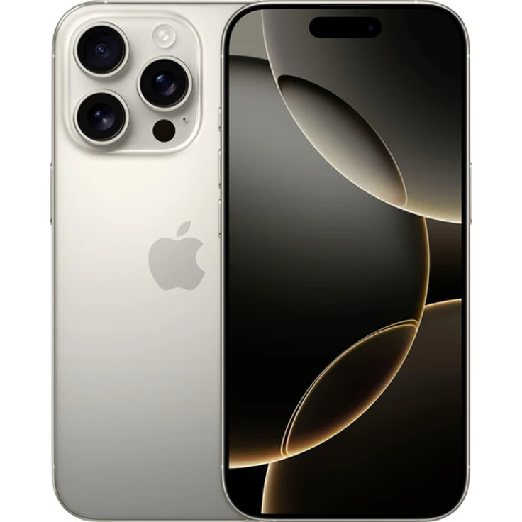 Apple iPhone 16 Pro 5G Smartphone (6,3 Zoll) OLED-Display, 1 TB interner Speicher, iOS 18, Titan Natur – Bild 1