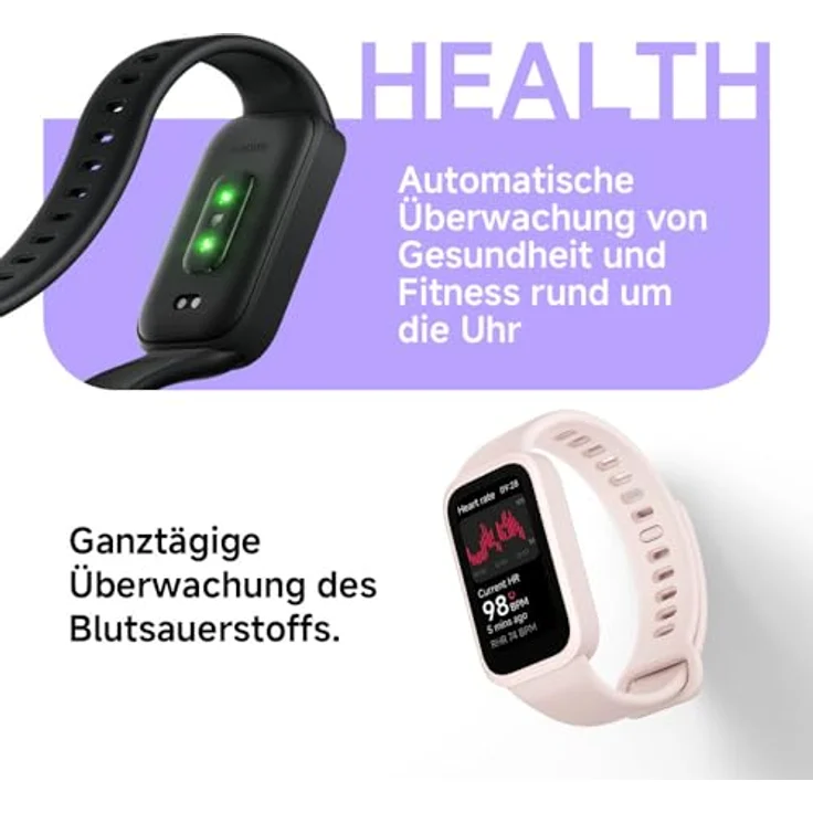 XIAOMI Smart Band 9 Active pink, 1,47 AMOLED-Display, 18 Tage Akkulaufzeit – Bild 7