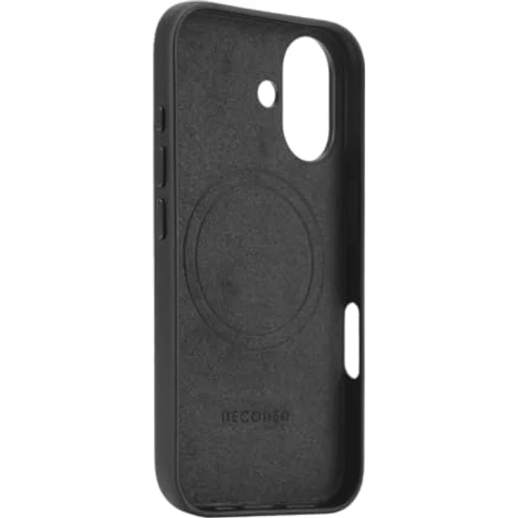 DECODED Lederhülle für iPhone 16, Echt ECCO Leder Hülle, MagSafe-kompatibel, Stoßfest, Schwarz – Bild 4
