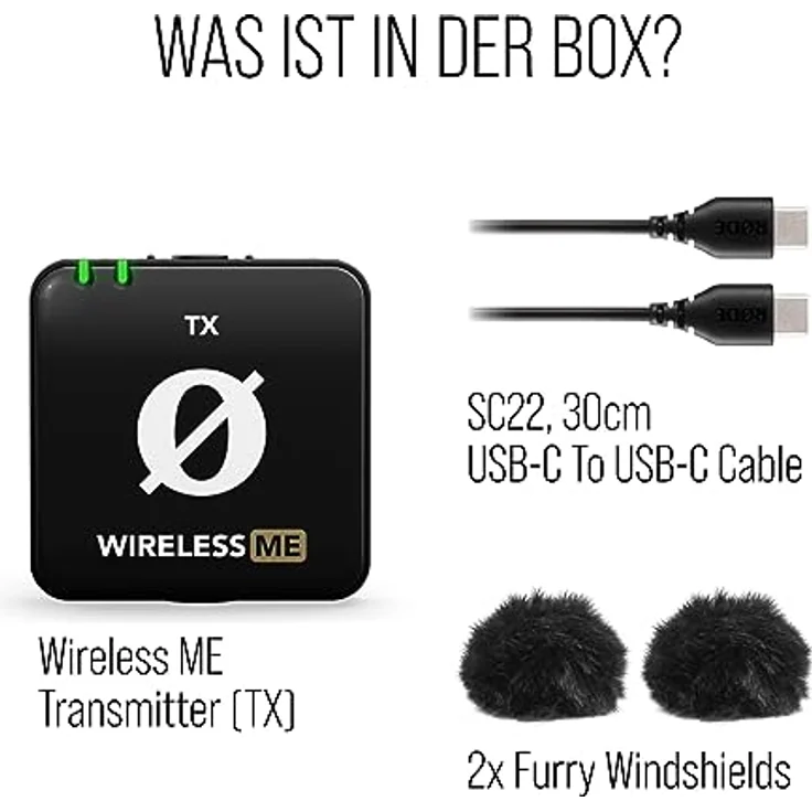 RØDE Wireless ME TX - Ultrakompakter drahtloser Sender mit integriertem Mikrofon, GainAssist-Technologie und über 100 m Reichweite für Filmaufnahmen, Interviews und Inhalteerstellung (nur Sender) – Bild 2