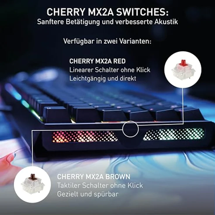 Cherry Xtrfy MX 3.1 RGB BLACK / DE Gaming-Tastatur mit Aluminiumgehäuse und abriebfesten ABSTastenknöpfen – Bild 3