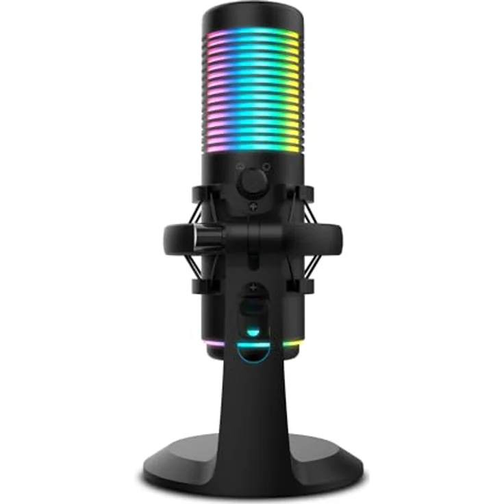 KROM KAZE - HQ Streaming Mikrofon-Kit mit Kugel- und Nierencharakteristik, 2 Kapselkondensatoren, Anti-Shock-Halterung, RGB, Schwarz – Bild 5