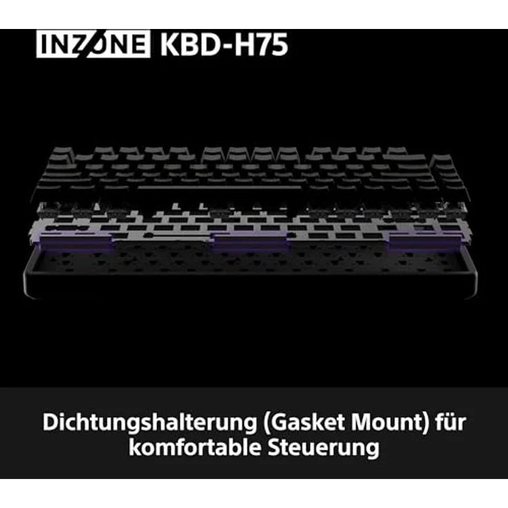 SONY INZONE KBD-H75, Gaming Tastatur mit magnetischen Schaltern, 8000 Hz Abtastrate, kabelgebunden, schwarz – Bild 6