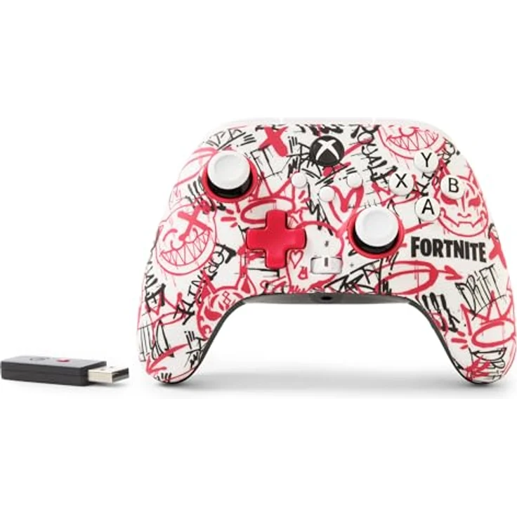 PowerA Wireless Controller - Fortnite Special Edition, kabelloser Gaming Controller mit 30 Stunden Akkulaufzeit, rot/weiss für Xbox Series X, Xbox One S, Xbox Series S, Xbox One X und Windows – Bild 9