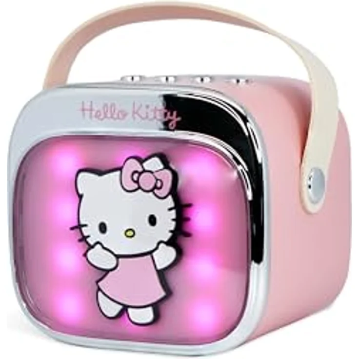 Hello Kitty Karaoke-Lautsprecher, Bluetooth-Lautsprecher mit Pop-Mikrofon-LED für Kinder, rosa – Bild 7