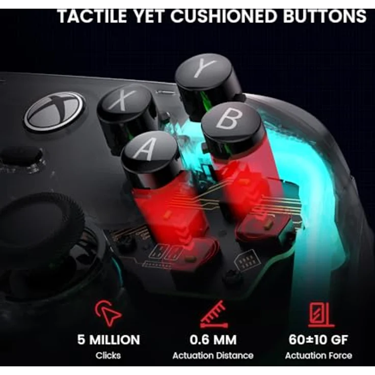 Gamesir Controller K1 kabelgebunden schwarz RGB XBOX, Gamepad mit Hall-Effekt-Technologie – Bild 5