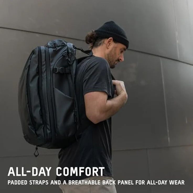 Wandrd Transit 35L Travel Backpack, wetterbeständiger Fotorucksack mit Laptopfach, Schwarz – Bild 5