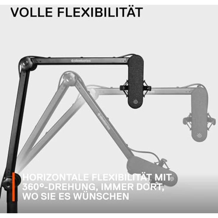 SteelSeries Alias/Alias Pro Mikrofon-Schwenkarm – 360-Grad-Drehung, Tischklemme, faltbares Design – Bild 4
