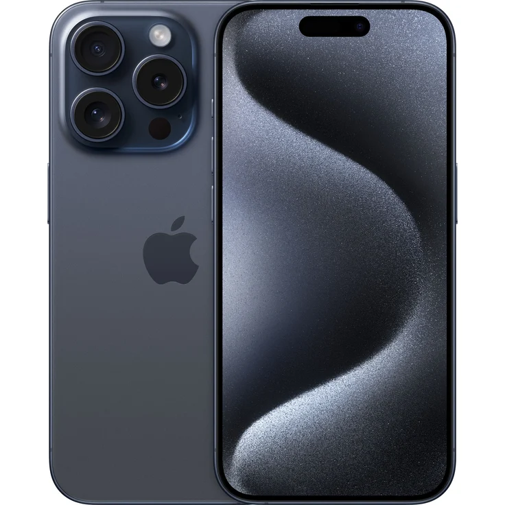 Apple iPhone 15 Pro 5G Smartphone 15,494cm (6,1 Zoll) OLED-Display, 256 GB interner Speicher, iOS 17, Titan Titan Blau – Bild 2