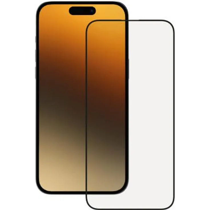 Vivanco Klare Bildschirmschutzfolie Glas 9H für Apple iPhone 15 Pro Max, stoßfest, schmutzabweisend, schlagfest, kratzresistent