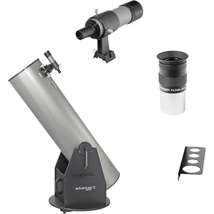 Omegon Dobson Teleskop Advanced X N 304/1500, 12" Spiegelteleskop mit Parabolspiegel, einfache Handhabung, ideal für Deep-Sky & Planetenbeobachtung