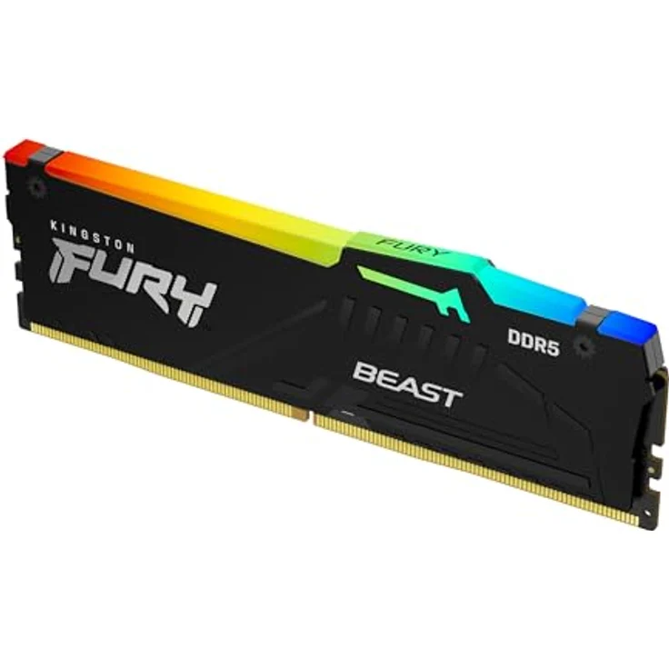 Kingston Fury Beast Schwarz RGB Expo 16GB 6000MT/s DDR5 CL30 DIMM Desktop Gaming Speicher Einzelnes Modul - KF560C30BBEA-16 – Bild 1