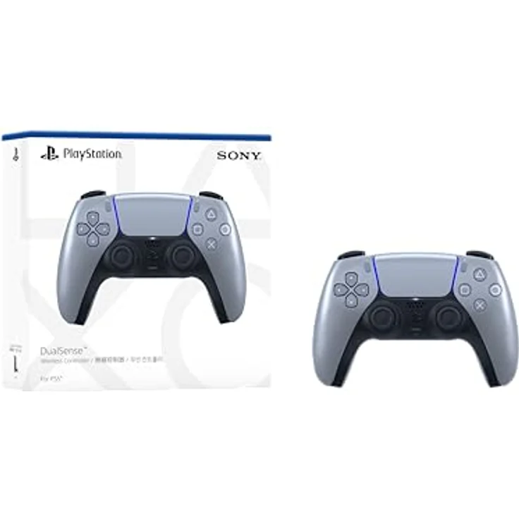 Sony DualSense Wireless-Controller für PS5, Sterling Silver, mit haptischem Feedback, adaptiven Triggern und integriertem Mikrofon – Bild 6