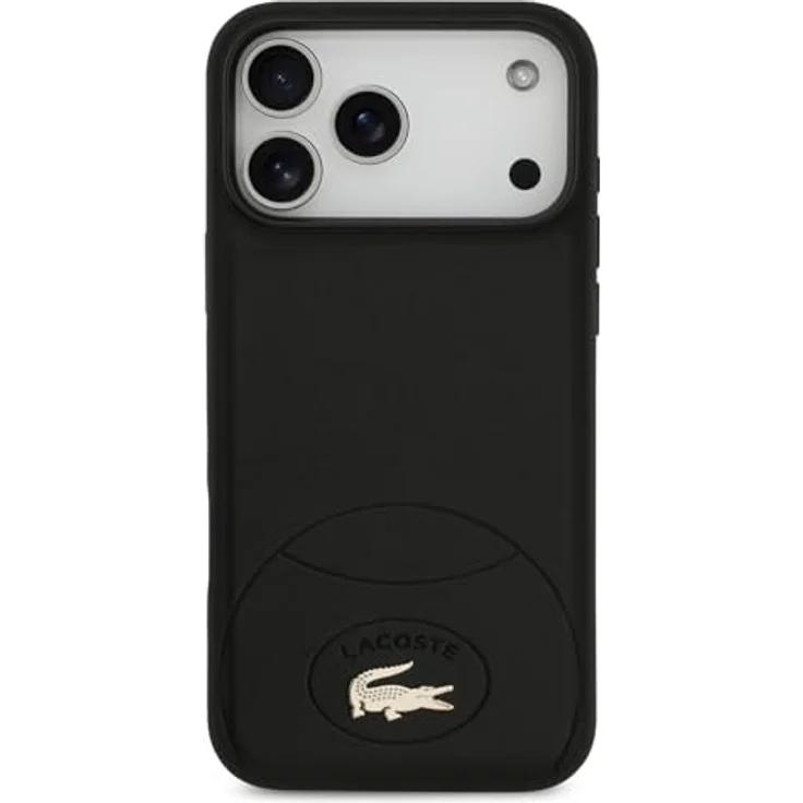 CG MOBILE Lacoste Bliss MagSafe Hülle für iPhone 17 Pro, Hartschale aus Kunstleder/TPU/PC, Schwarz – Bild 5