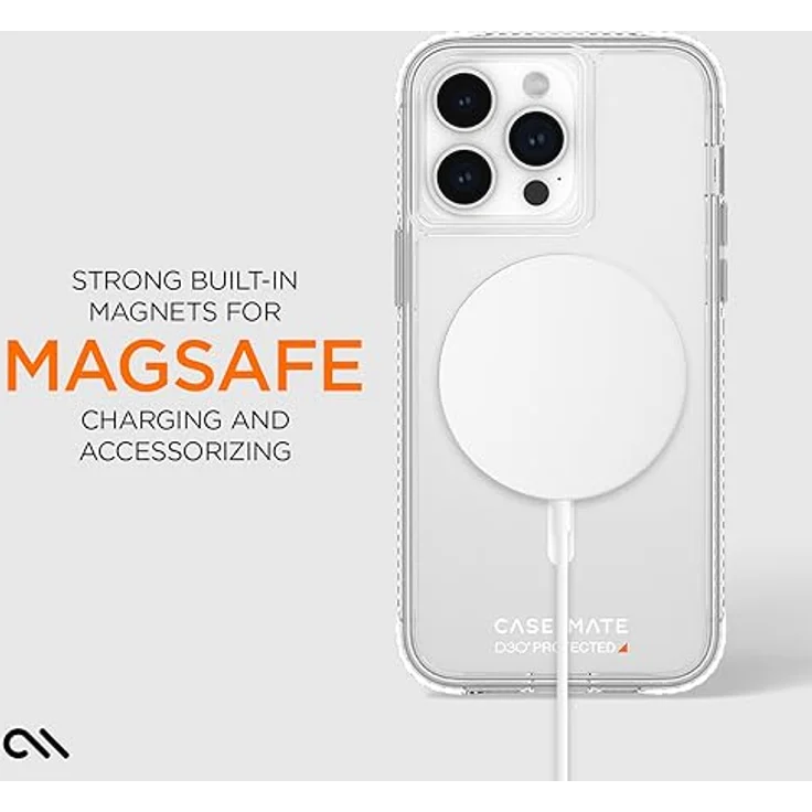 Case-Mate Ultra Tough Clear Hülle für iPhone 15 Pro Max, 4,8 m D3O Fallschutz, MagSafe-kompatibel, schlank und stoßfest, transparent – Bild 4