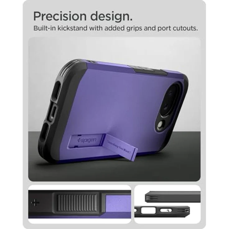 Spigen Tough Armor MagFit für Google Pixel 10a, Militärgeprüfte Hülle mit XRD-Pad Stoßdämpfung, Air Cushion Technologie, kompatibel mit MagSafe – Ash Violet – Bild 5