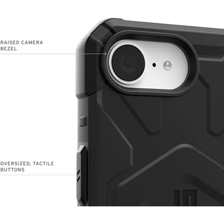 URBAN ARMOR GEAR Pathfinder MS Hülle für Apple iPhone 16E, Schwarz, Fallschutz nach Militärstandard, Wireless Charging/Magnetisches Aufladen kompatibel – Bild 5