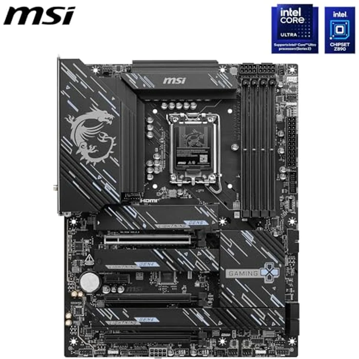 MSI Z890 Gaming Plus WiFi6E, Mainboard mit Intel Sockel 1851, 4x DDR5, PCIe 5.0, WiFi 6E, ATX – Bild 2