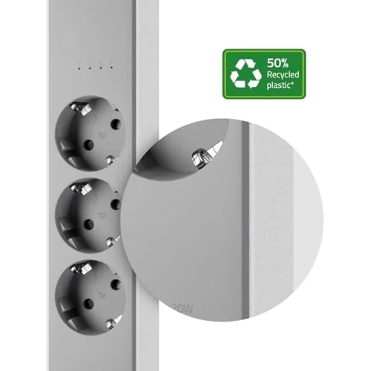 Hombli Steckdosenleiste, smarte Steckdosenleiste (3 x, 1.50 m) mit 1x USB-A, 1x USB-C. – Bild 7