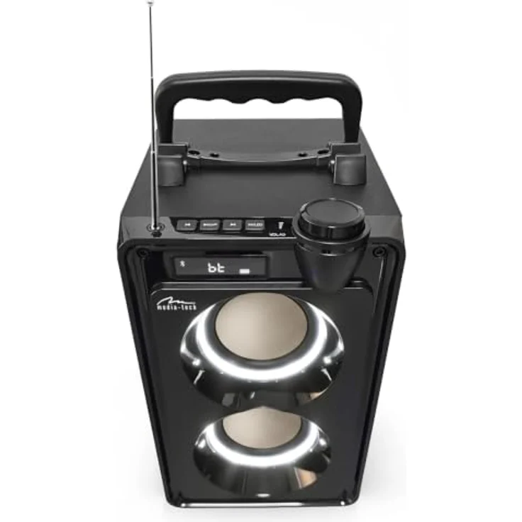 media-tech Mediatech Bluetooth Lautsprecher 30W, FM Radio, USB-C, Holzgehäuse, 10 Stunden Akkulaufzeit – Bild 3