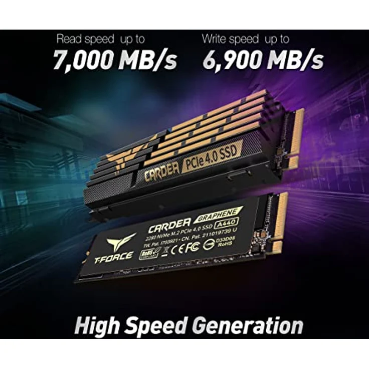 Team Group CARDEA A440 2 TB SSD, schwarz-gold, PCIe 4.0 x4, NVMe 1.4, M.2 2280 – Bild 4