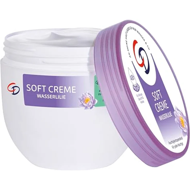 CD Soft Creme Wasserlilie 300 ml, 48h Feuchtigkeit für Körper, Gesicht und Hände, Mikroplastikfrei & vegan – Bild 3