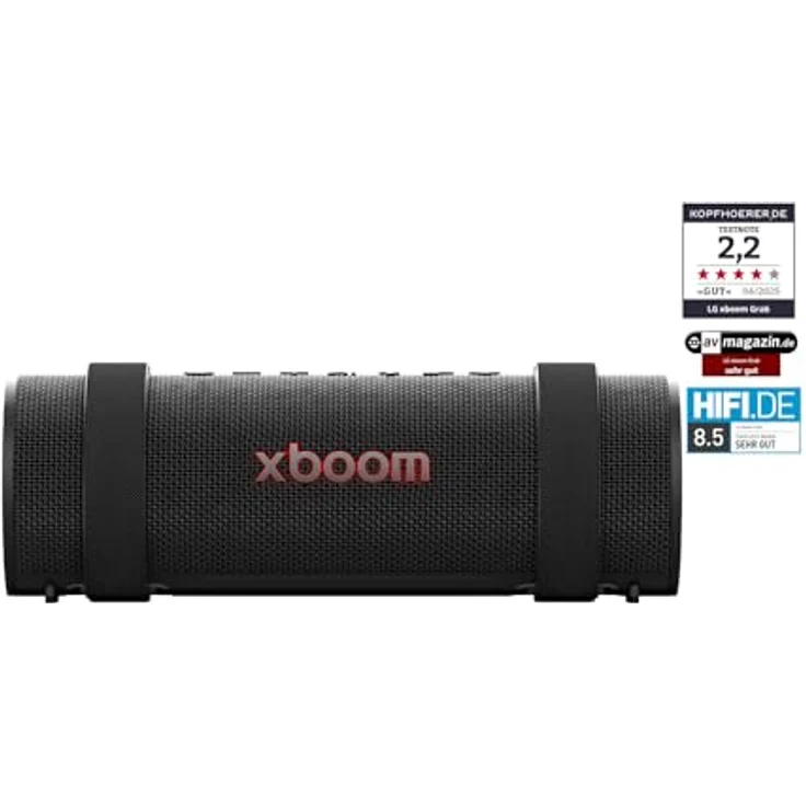 LG xboom Grab by will.i.am, tragbarer Bluetooth-Lautsprecher mit Signature Sound, IP67, bis zu 20 Std. Akkulaufzeit, Schwarz [Modelljahr: 2025] – Bild 2