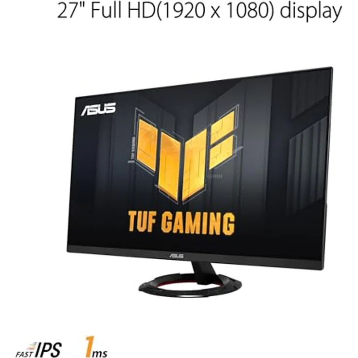 ASUS TUF Gaming VG279Q3R - 27 Zoll Full HD Monitor - 180 Hz, 1ms GtG, G-Sync, FreeSync, Adaptive Sync, ELMB, GameFast Input - Fast-IPS Panel, 16:9, 1920x1080, DisplayPort, HDMI, Speaker - Schwarz – Bild 2