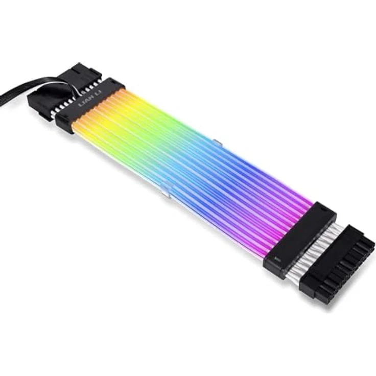 Lian-Li Strimer Plus V2 24-Pin RGB Mainboardkabel (PW24-PV2) für PC, Schwarz – Bild 1