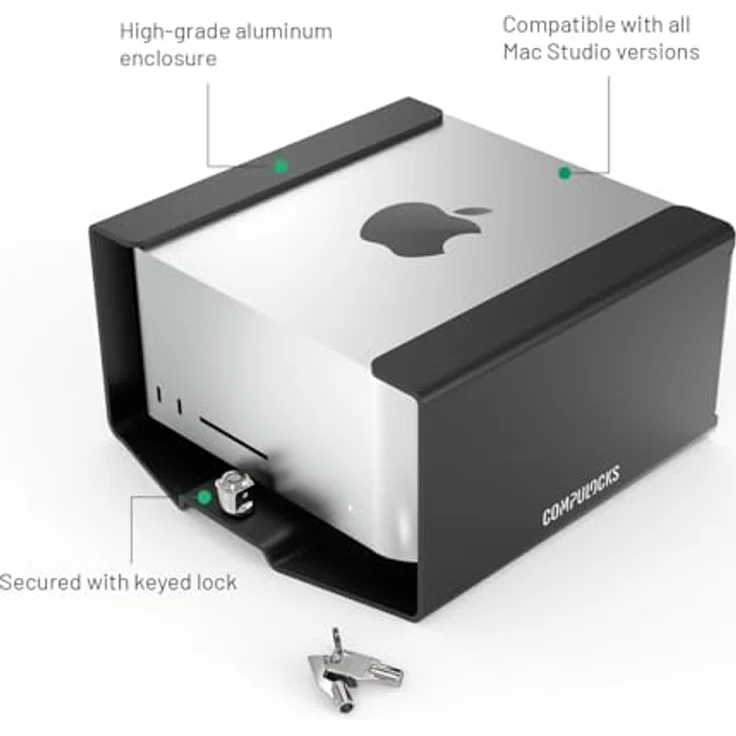 Compulocks MSBKT01, Sicherheitskabel für Mini PC, schwarz, aus Aluminium, mit Schloss und integriertem Kabelmanagement – Bild 5
