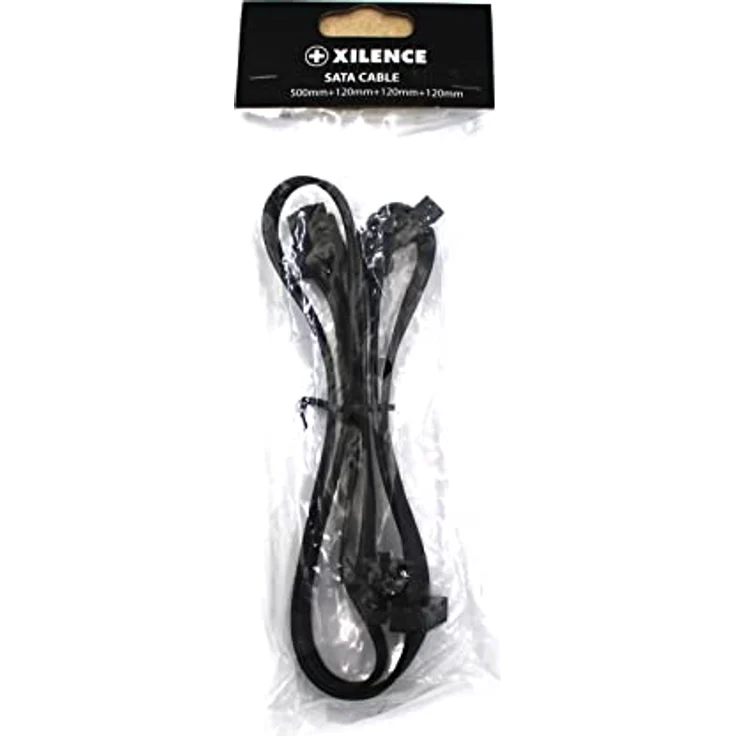 Xilence XZ182 SATA-Kabel, 4X SATA Anschlüsse, 500mm, Netzteile der Serie X und A+III, schwarz – Bild 2