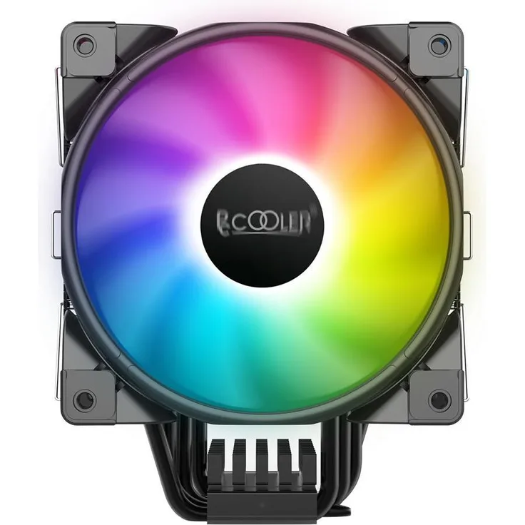 Pccooler GI-D56A Halo FRGB, CPU Kühler mit RGB-Beleuchtung, 160W TDP, kompatibel mit Intel und AMD, Mehrfarbig