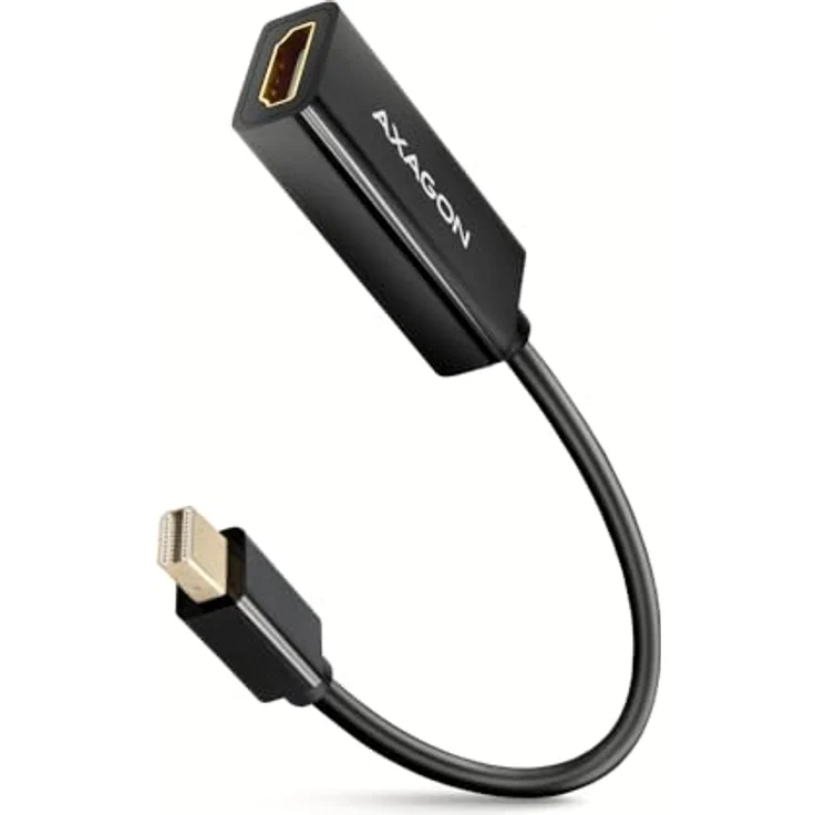 AXAGON RVDM-HI14N Mini-DisplayPort zu HDMI Adapter, 4K/30 Hz, 15 cm, schwarz – Bild 2