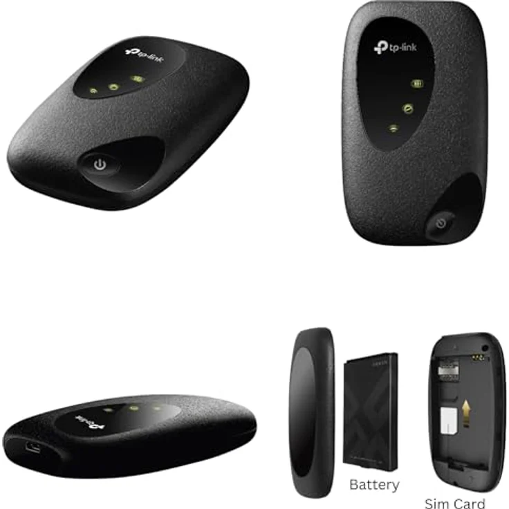 TP-Link M7200 4G LTE-Advanced Mobiler WLAN-Router - Hotspot Schwarz – Bild 2