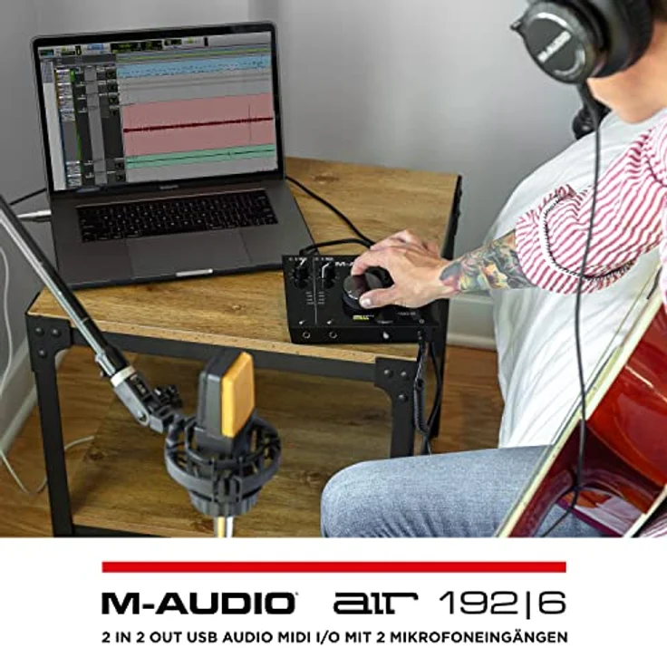 M-Audio AIR 192 | 6 - 2-in-2-out USB Audio- - MIDI-Schnittstelle mit ProTools und Ableton Live Recording Software mit Studio Effekten und Instrumenten – Bild 11