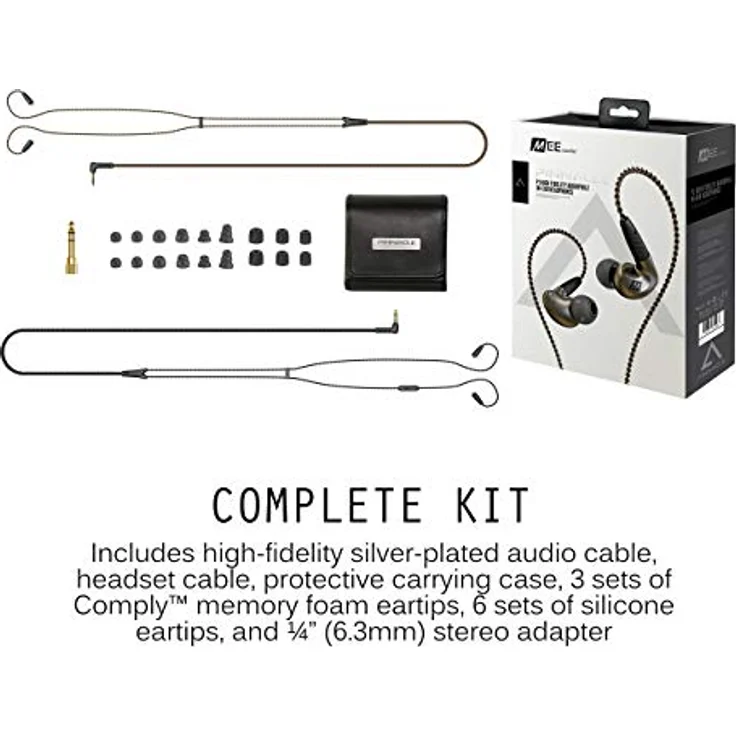 MEE Audio Pinnacle P1 High Fidelity Audiophile In-Ear Kopfhörer mit austauschbaren Kabel – Bild 6