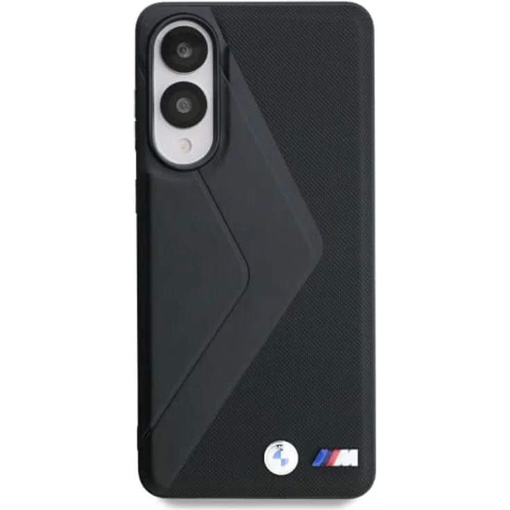 CG MOBILE BMW Lederhülle mit übergroßen Streifen, Echtleder Hardcase kompatibel mit MagSafe für Samsung Galaxy S25 Edge, schwarz – Bild 3